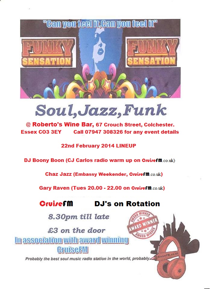 Funky Sensations Event 22Feb2014