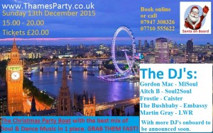 Thames Party Christmas Boat Party Event